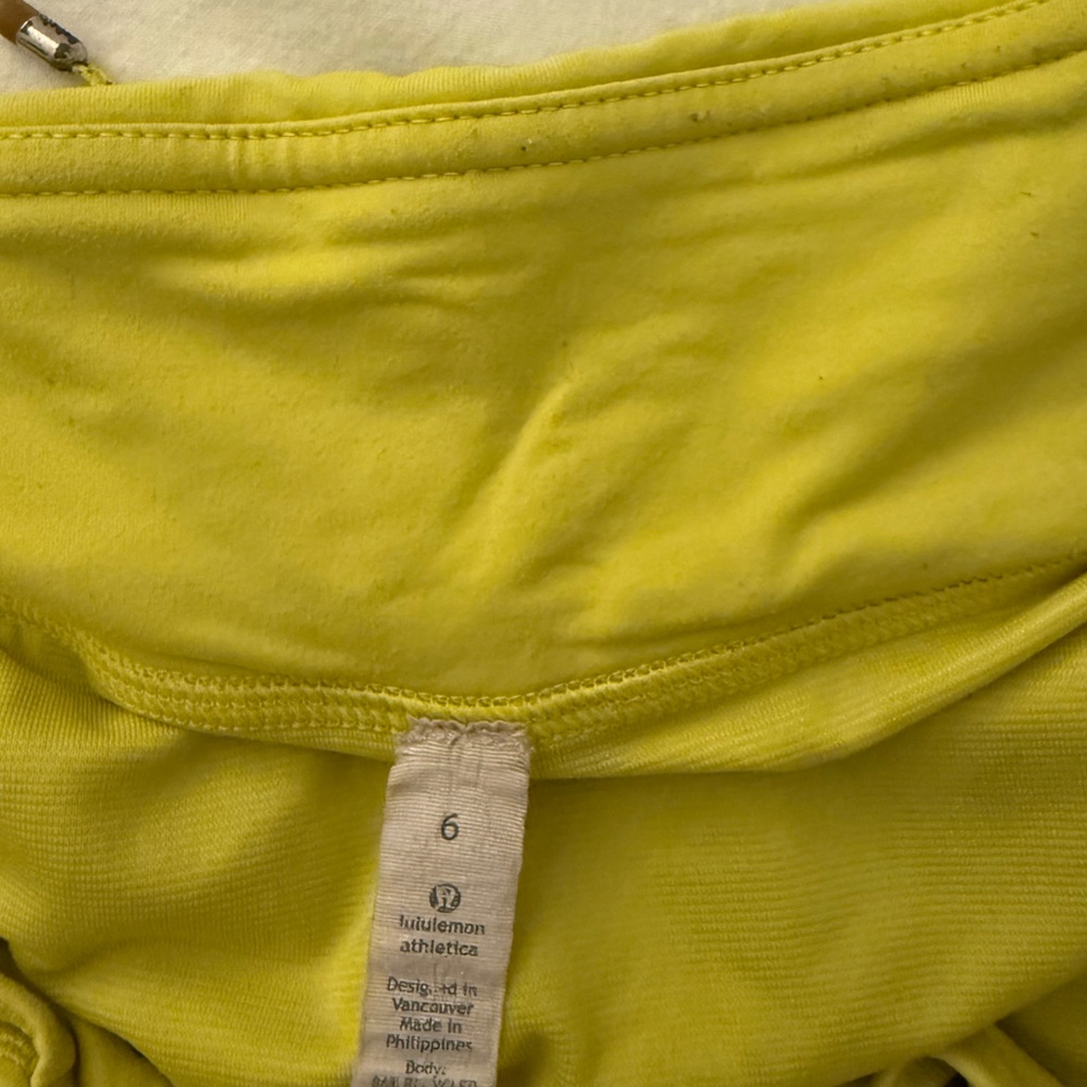 lululemon athletica Yellow Athletic Shorts speed up